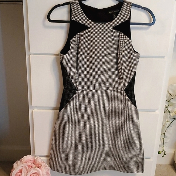 NWOT Banana Republic Tweed Sleeveless Black & Gray Fully Lined Dress - Picture 16 of 16
